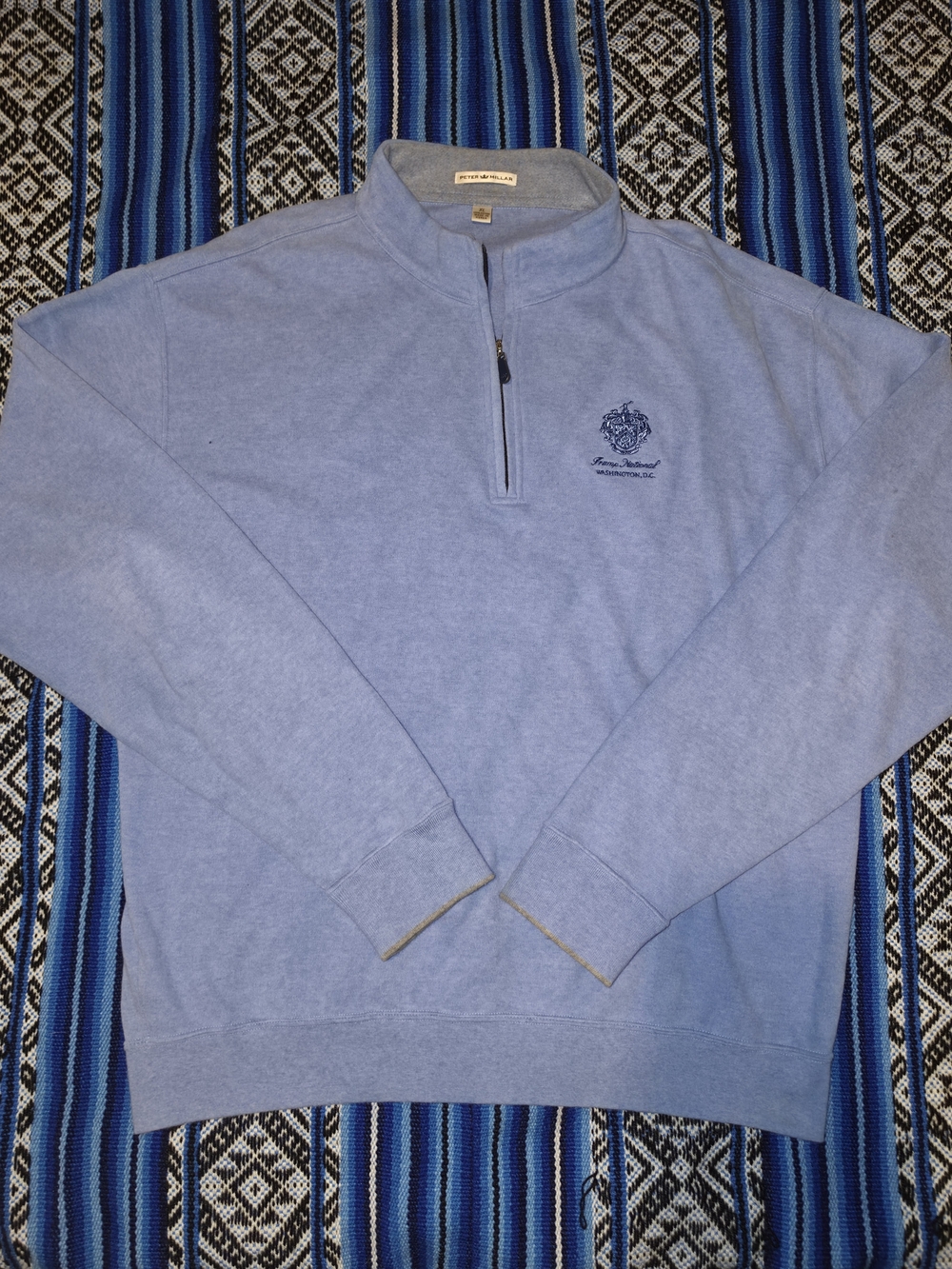 Light Blue Quarter-Zip Men's Sweater